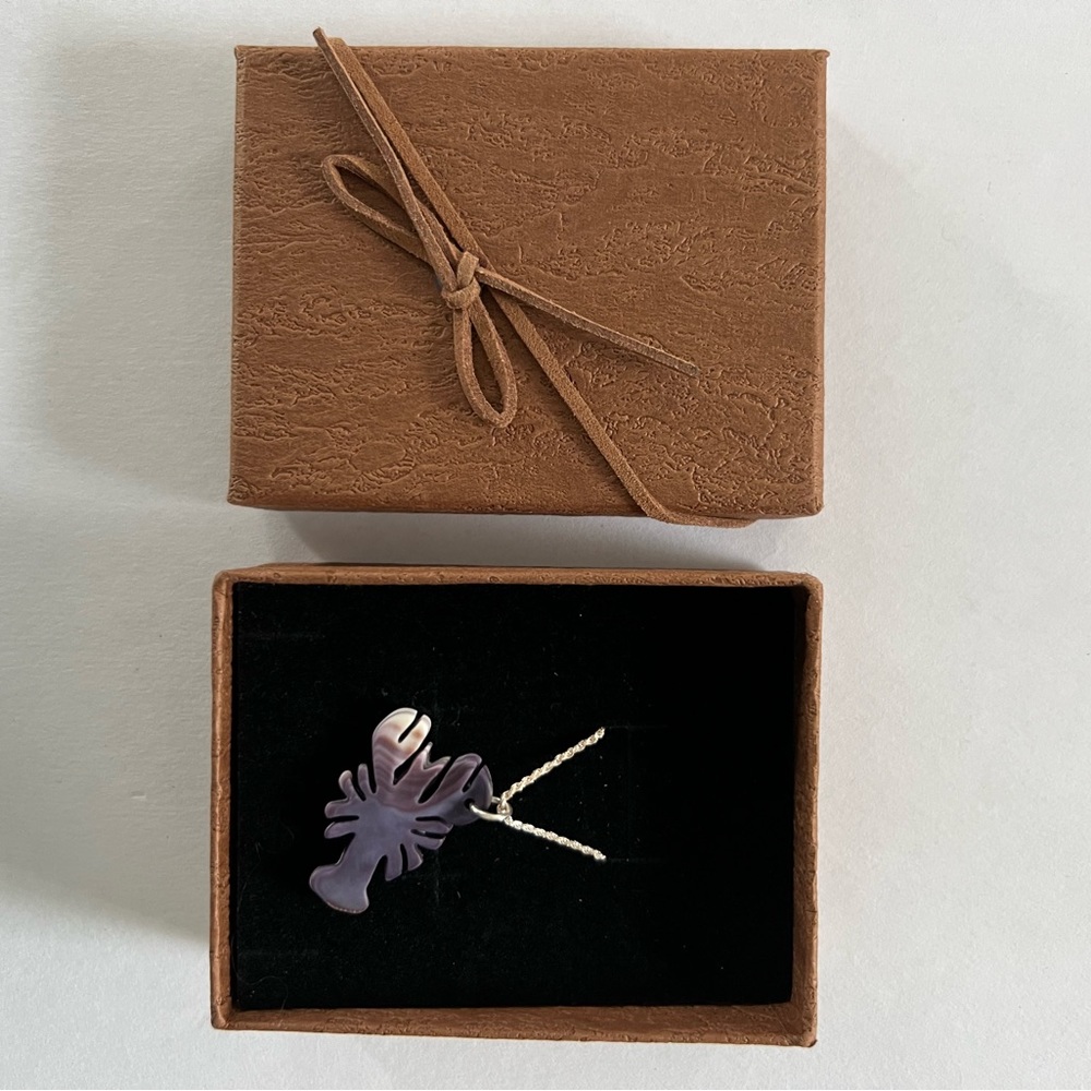 - Native American made-wampum lobster pendant and a chain